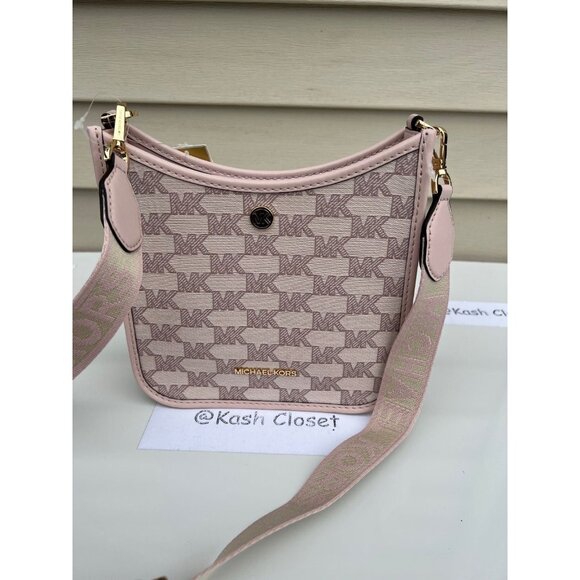 Michael Kors crossbody bag briley small logo messenger bagPowder Blush Multi